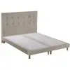 Image de Ensemble sommier + tête de lit eden crème couleur crème 2x90 x 200 cm