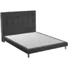 Image de Ensemble sommier + tête de lit eden gris anthracite couleur gris anthracite 140 x 200 cm