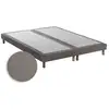 Image de Sommier 160x200 gris - sommier tapissier gris 160 x 200 - lit avec sommier 160x200 gris - sommier 2 places - fourni avec pieds de sommier - fabrication française