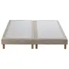 Image de Sommier 160x200 ecru - sommier tapissier ecru 160 x 200 - lit avec sommier 160x200 ecru - sommier 2 places - fourni avec pieds de sommier - fabrication française