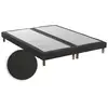 Image de Sommier 180x200 anthracite - sommier tapissier anthracite 180 x 200 - lit avec sommier 180x200 anthracite - sommier 2 places - fourni avec pieds de sommier - fabrication française