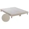 Image de Sommier 180x200 ecru - sommier tapissier ecru 180 x 200 - lit avec sommier 180x200 ecru - sommier 2 places - fourni avec pieds de sommier - fabrication française