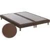 Image de Sommier 180x200 marron - sommier tapissier marron 180 x 200 - lit avec sommier 180x200 marron - sommier 2 places - fourni avec pieds de sommier - fabrication française