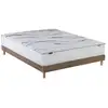 Image de Ensemble matelas et sommier 140x200 serena - sommier et matelas 140 x 200 - matelas mousse + memoire de forme - ensemble literie - ensemble lit matelas - fabrication française - source de reves
