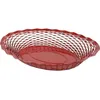 Image de ROGER ORFEVRE - Corbeille pain Vintage ovale 25x18 cm Rouge