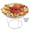 Image de Plateau fruits de mer en inox - ROGER ORFÈVRE - Ø 36 cm - Rond - 4 cm de hauteur - Gris