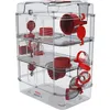 Image de Cage sur 3 étages ZOLUX - Rody3 trio - Pour hamsters souris et gerbilles - L 41 x p 27 x h 53 cm - Grenadine