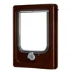 Image de Chatière 4 positions - ZOLUX - L20 x H25 cm - Pour porte bois PVC métal - Catwalk - Marron