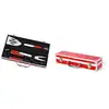 Image de Mallette De 3 Ustensiles En Inox Pour Barbecue (pince, Spatule Et Fourchette) - Rouge