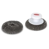 Image de 2 Boules Inox Avec Poignée Pour Nettoyer La Plaque De Plancha - Ø 9,5 Cm