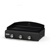 Image de Plancha Gaz Exclusive Amalia 360 - 3 Brûleurs Double Paroi - Pieds Reglables - Noir