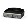 Image de Plancha Gaz Exclusive Amalia 360 Inox - 3 Brûleurs Double Paroi - Pieds Reglables