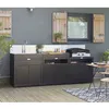 Image de Cuisine extérieure Le Marquier 3 Modules Noir avec crédence