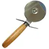 Image de Roulette À Pizza En Inox À Manche En Bambou - L.18 X P.6,5 X H.2 Cm