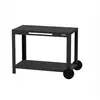 Image de Table Desserte 110 Xl Noire - 2 Plateaux 110 X 64 Cm - 2 Roues - Origine France Garantie