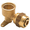 Image de Coude Applique À Compression Pour Tube Per Noyon & Thiebault - Ø 16 Mm À Visser Femelle F1/2' (15x21) 2 Trous Pour Fixat