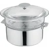 Image de Cuit-vapeur en verre - CRISTEL - 24 cm - Couvercle verre - Bouton inox - Compatible lave-vaisselle
