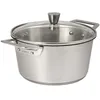 Image de Faitout inox brossé avec couvercle collection 1826 Ø24 cm - CRISTEL