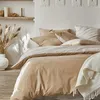 Image de Housse de couette bicolore en coton BONS JOURS - ESSIX - 200 x 200 cm - Beige Sable/ Beige Crème