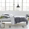 Image de Housse De Couette Imprimée En Percale De Coton, Bandela - 140 X 200 Cm - Gris Cendre