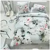 Image de Housse de couette imprimée en satin de coton, peonia grande