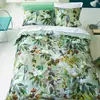 Image de Housse De Couette Imprimée En Percale De Coton, Maple Tree Celadon - 140 X 200 Cm - Bleu