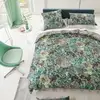 Image de Housse De Couette Imprimée En Satin De Coton, Madhya - 200 X 200 Cm - Vert