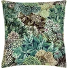 Image de Taie D'oreiller Imprimée En Satin De Coton, Madhya - 65 X 65 Cm - Vert