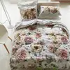 Image de Housse De Couette Imprimée En Percale De Coton, Pahari Tuberose - 240 X 220 Cm - Gris
