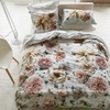 Image de Housse De Couette Imprimée En Percale De Coton, Pahari Tuberose - 260 X 240 Cm - Gris