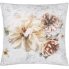 Image de Taie D'oreiller Imprimée En Percale De Coton, Pahari Tuberose - 65 X 65 Cm - Gris