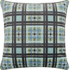 Image de Housse De Coussin Imprimée En Velour, Chennai Azure - 60 X 60 Cm - Bleu