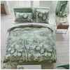 Image de Housse de couette imprimée en satin de coton, fleur orientale