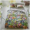 Image de Housse de couette imprimée en percale de coton, glynde coral