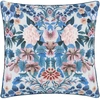 Image de Taie D'oreiller Imprimée En Percale De Coton, Ikebana Damask - 65 X 65 Cm - Bleu Slate Blue