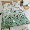 Image de Housse De Couette Imprimée En Percale De Coton, Karaoshi Celadon - 260 X 240 Cm - Vert Moyen