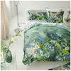 Image de Housse de couette imprimée en satin de coton, gladys blossom