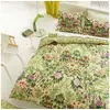 Image de Housse de couette imprimée en percale de coton, ikebana damask