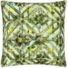 Image de Housse De Coussin Imprimée En Gabardine De Coton, Parquet Batik Forest - 60 X 60 Cm - Vert Forêt