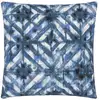 Image de Housse De Coussin Imprimée En Gabardine De Coton, Parquet Batik Indigo - 60 X 60 Cm - Bleu Indigo