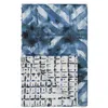 Image de Courtepointe en coton bleu indigo 140x220cm - Designers Guild - Parquet Batik Indigo