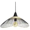 Image de Suspension 1x E27 Rotin Noir/naturel Kasteli, D.45 Cm