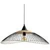 Image de Suspension En Rotin De Couleur Noir/naturel D.65 Cm