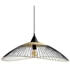 Image de Suspension en rotin - SEYNAVE - D.65 cm - Noir/Naturel - Ethnique - 1 ampoule