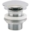 Image de Bonde de lavabo champignon laiton chromée - Valentin - H60 33x42 - écoulement libre - design élégant