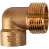 Image de Raccord laiton coudé 90 degrés à souder - M 3/8 - Diamètre 10 mm