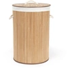 Image de Panier à linge rond en bambou et lin polycoton COMPACTOR
