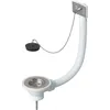 Image de Bonde à bouchon pour évier - WIRQUIN - D60 - 60 mm - Grille inox - Avec trop-plein