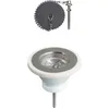 Image de Bonde à bouchon pour évier en grès Wirquin 60mm - sans trop plein - WIRQUIN - Noir - Dimensions: 60 mm