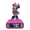 Image de Réveil Digital Minnie 3d Avec Veilleuse Lumineuse Et Effets Sonores - Pile - Rose Et Noir